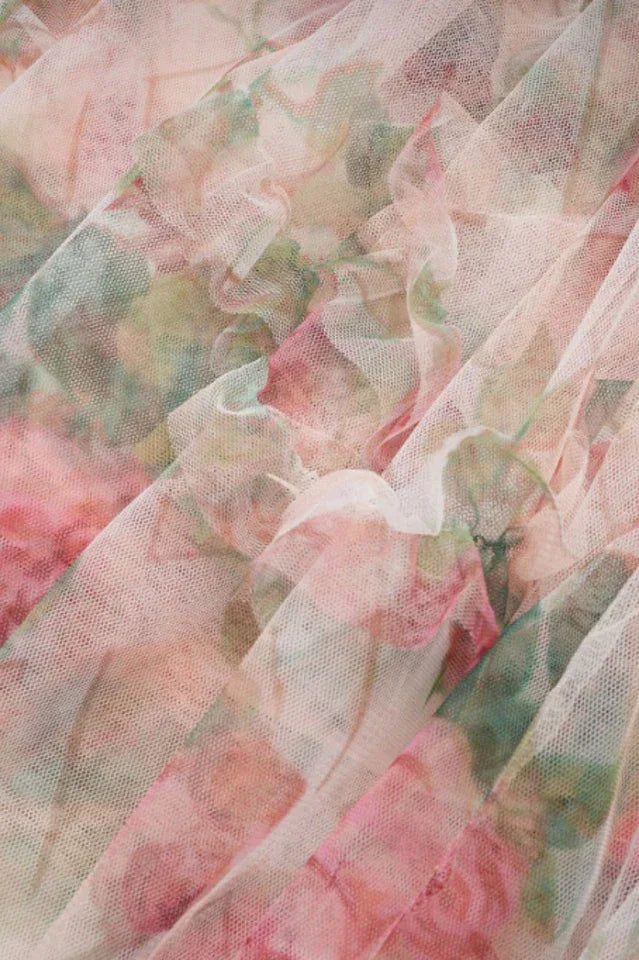 Floral Chiffon A-Line Dress - View 18 | TEVQA