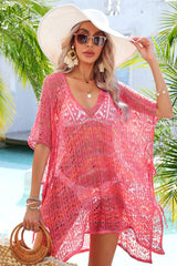 Side Slit Plunge Openwork Cover-Up | Dress In Beauty
