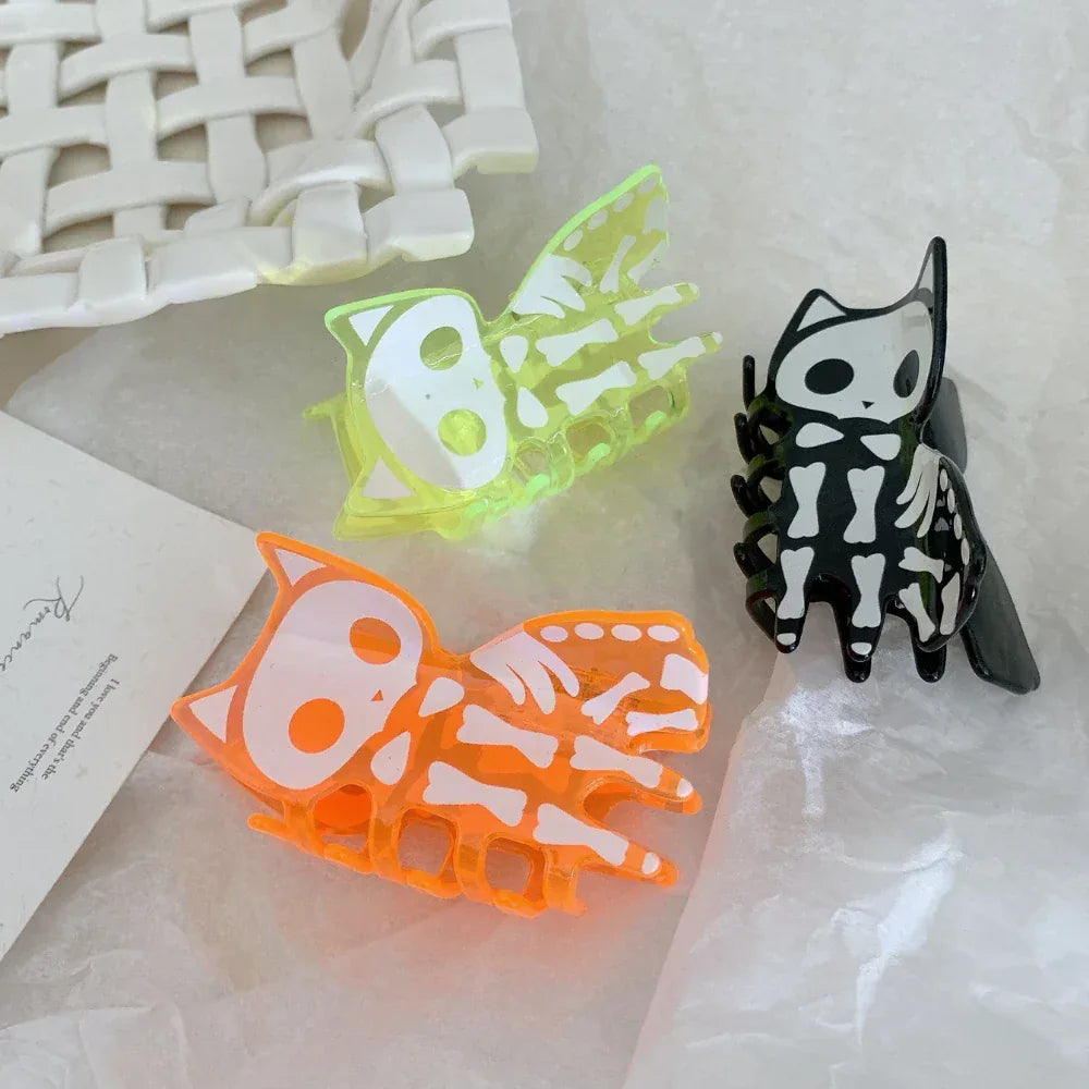 Skeleton cat hair claw clip - View 8 | TEVQA