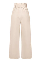 Belted wide leg crepe trousers - View 30 | TEVQA