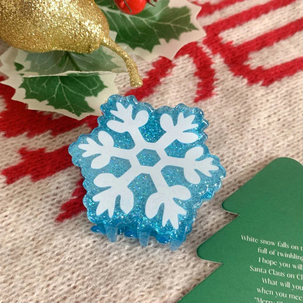 Mini Christmas glitter hair claw clip - View 7 | TEVQA