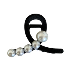 Velvet Pearl Abstract Hair Claw Clip - 3 Inch Loop - TEVQA