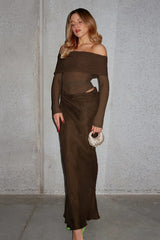 Off-Shoulder Mesh Hollow-Out Bodycon Dress | Dress In Beauty