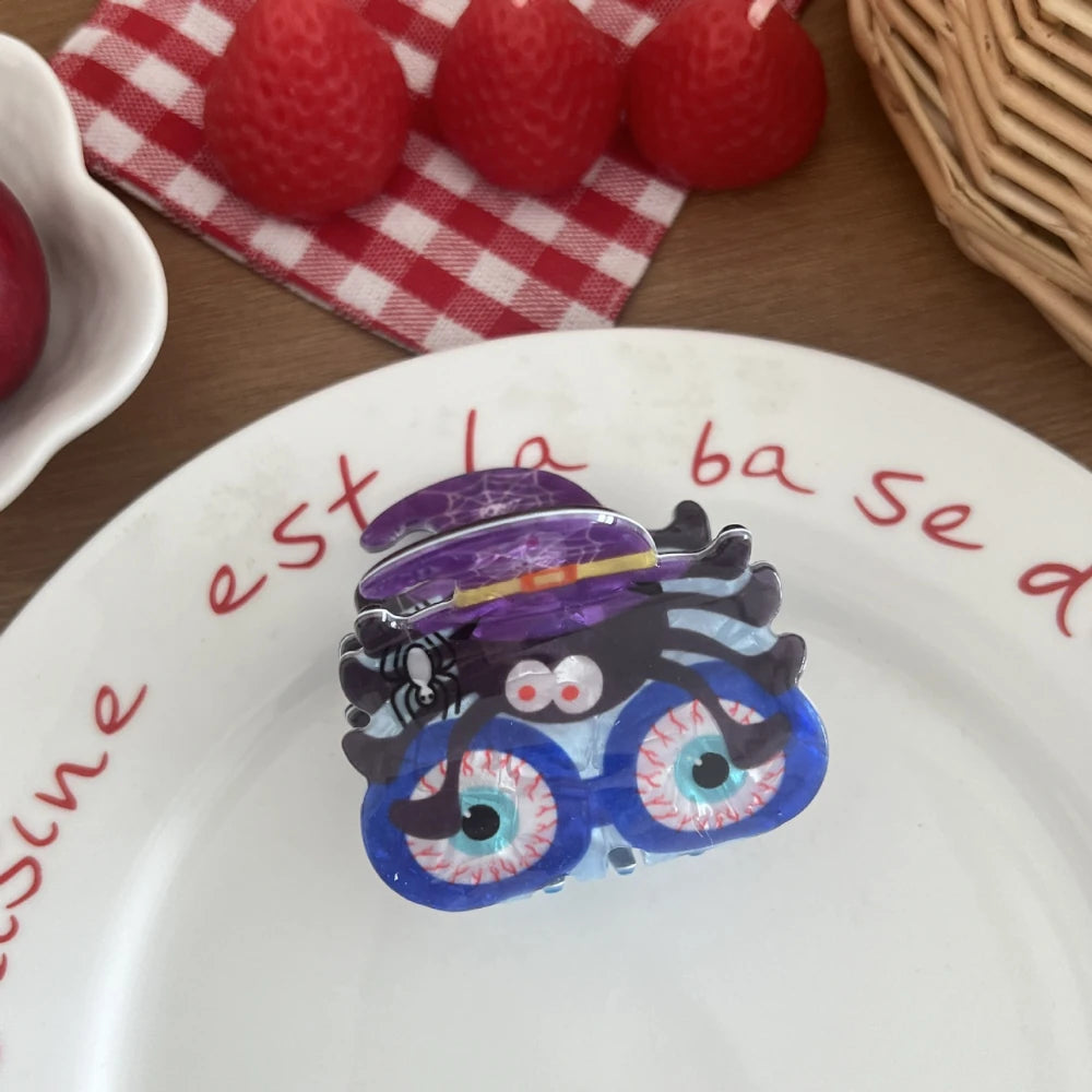 2.75 Inch Acetate "Nightmare" Halloween & Christmas Hair Claw Clip