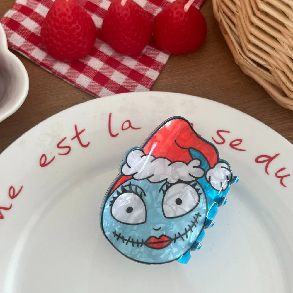 2.75 Inch Acetate "Nightmare" Halloween & Christmas Hair Claw Clip