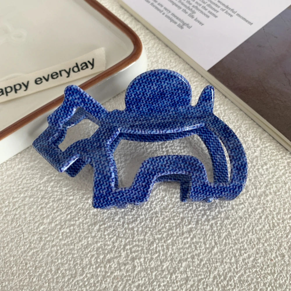 Acetate Dog Outline Hair Claw Clip (3.3 Inch)