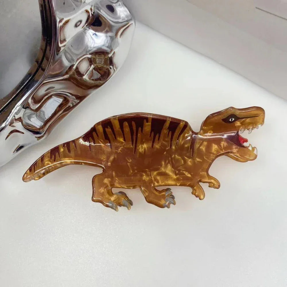 Acrylic dinosaur and chameleon hair claw clip - View 7 | TEVQA
