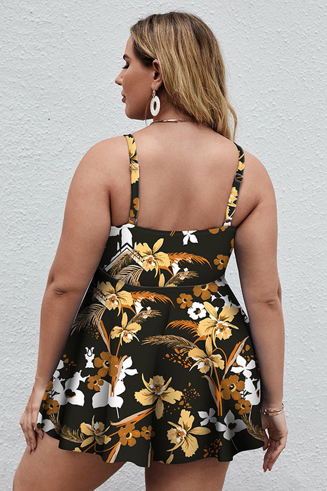 Floral Print Swim Dress With Shorts | Dress In Beauty