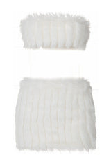 White Fur Skirt Set | Dress In Beauty