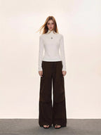 Mock neck long sleeve top - View 6 | TEVQA