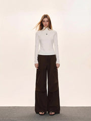 Mock neck long sleeve top - View 6 | TEVQA