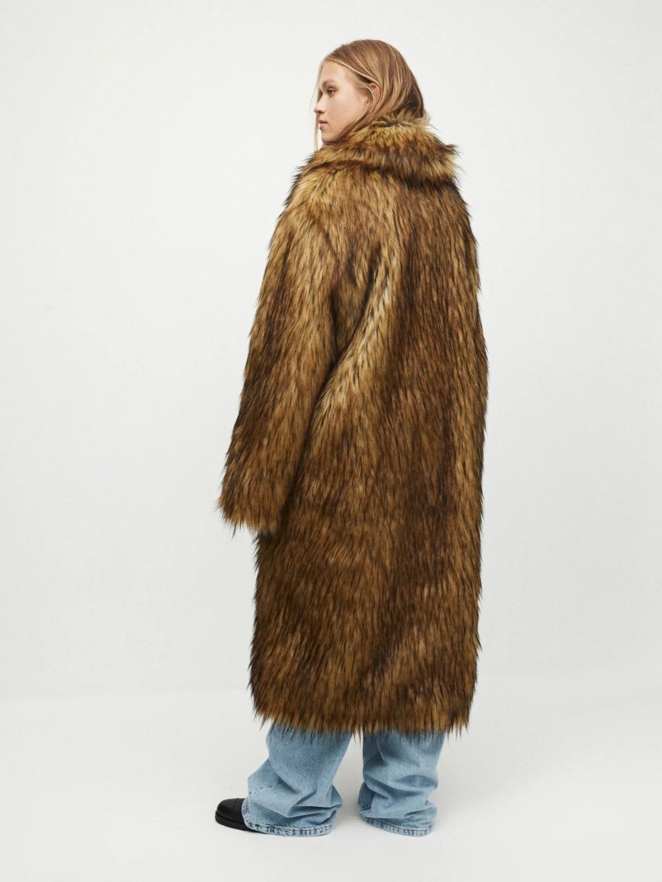 Long Faux Fur Maxi Coat Secondary image