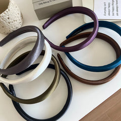 Classic Padded Satin Headband - 0.8 Inch Wide Elegant Hair Band