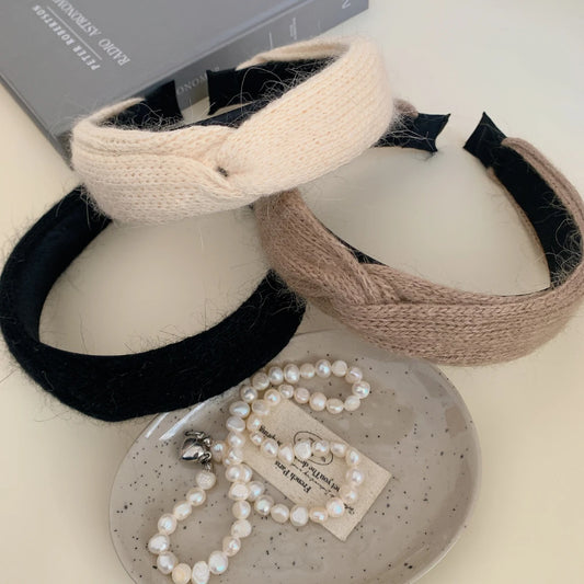 Cozy Knit Knotted Headband - Wide Winter Hair Band