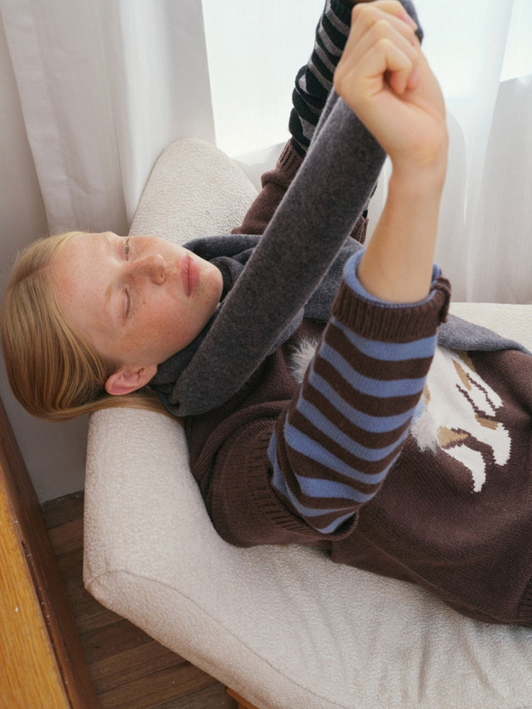 Pure 100% Wool Solid Knit Scarf