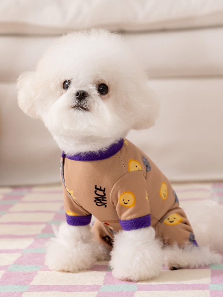 Space Exploration Print 4-Legged Pet Jumpsuit & Recovery Suit