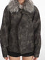 Vintage Distressed Faux Suede Biker Jacket - TEVQA
