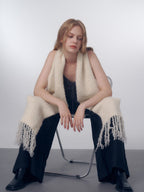 Korean Chic Bouclé Wool Blend Scarf