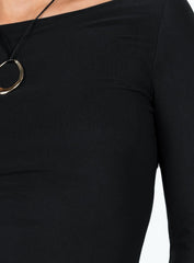 Black mesh mini dress with long bell sleeves and an open back tie detail - View 11 | TEVQA