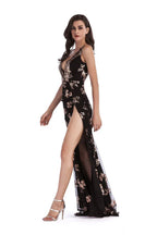 Floor Length Sequin Maxi Dress - View 10 | TEVQA