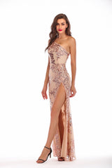 Shining Sequin Highly Split Maxi Dress - Dress In Beauty