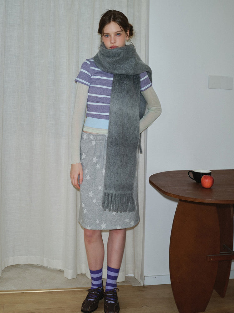 Gradient wool blend scarf - View 15 | TEVQA