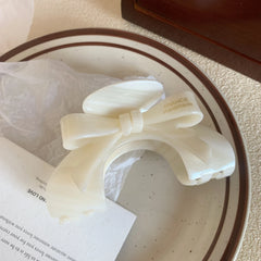 Arched Bow Acetate Hair Claw Clip - 3.5 Inch Ergonomic French Style Clip