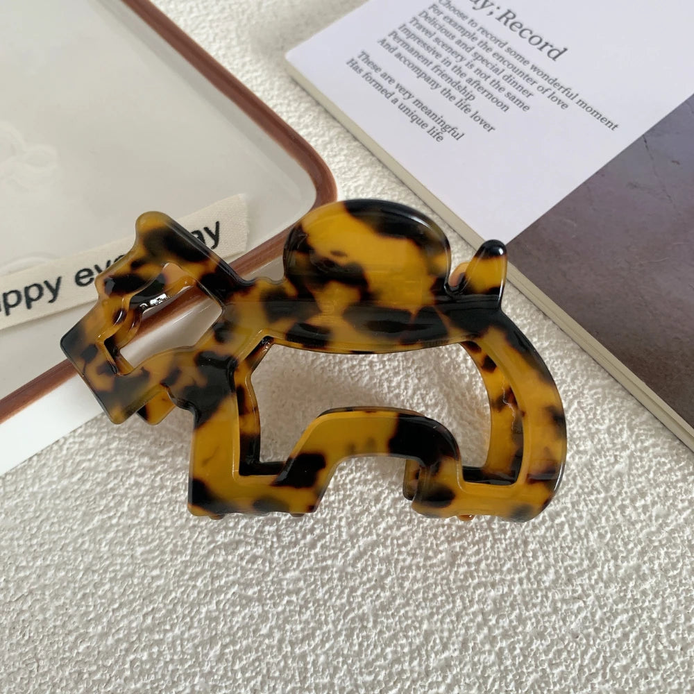 Acetate Dog Outline Hair Claw Clip (3.3 Inch)