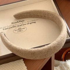 Cozy Wool Felt Padded Headband - 1.2 Inch Autumn Style