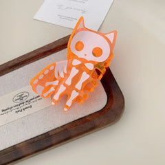 Skeleton cat hair claw clip - View 7 | TEVQA