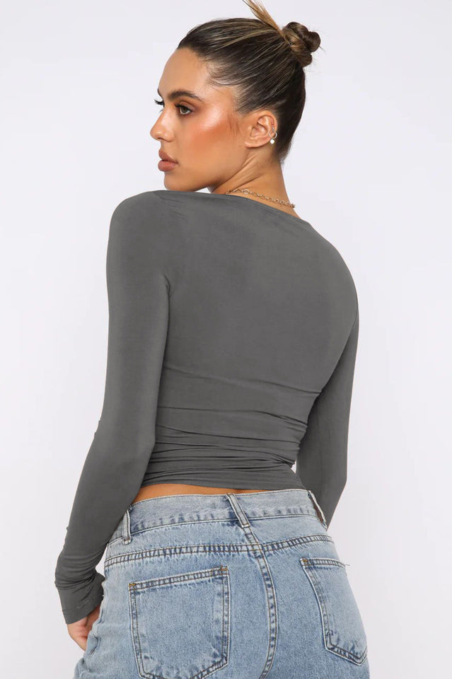 Round Neck Long-Sleeve Top | Dress In Beauty