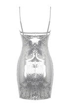Draped Bra Mini Dress With Double Metal Ring - TEVQA