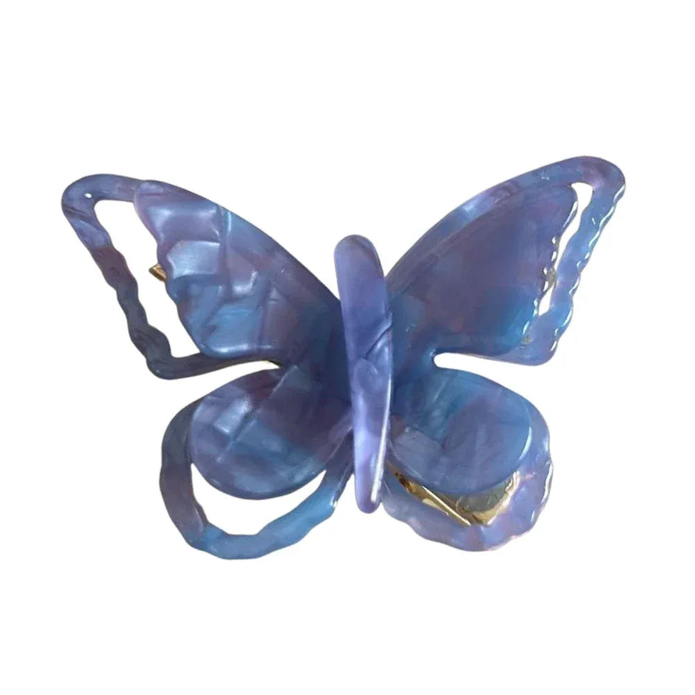 translucent purple butterfly hair clip