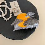 Whimsical Nature Acetate Hair Claw Clip - 3.4 Inch Artistic Animal & Scenery Clips - TEVQA