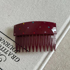 Colorful Rhinestone Hair Side Comb - View 6 | TEVQA