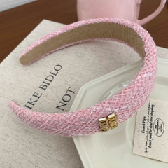 Wide Padded Pink Headband - 1.2 Inch Volumizing