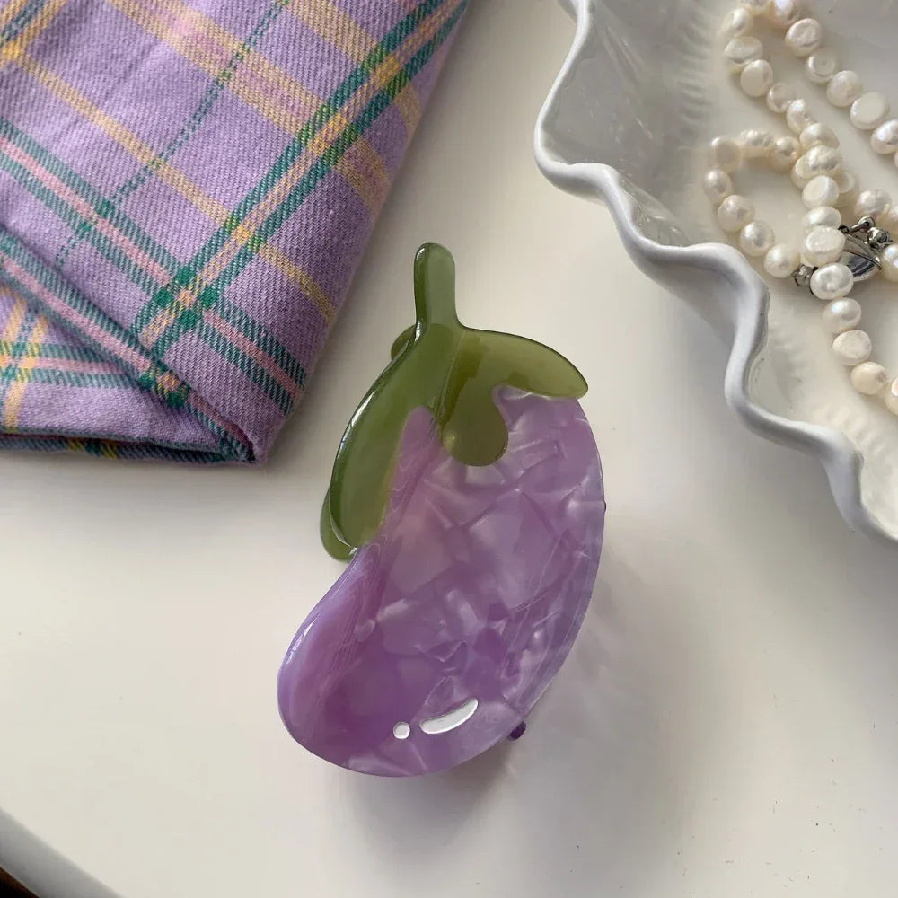 Large fruit and veggie hair claw clip - View 13 | TEVQA