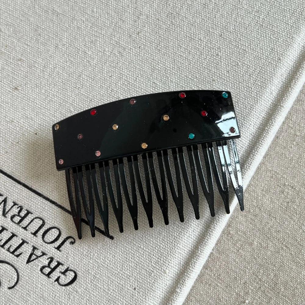 Colorful Rhinestone Hair Side Comb - View 7 | TEVQA