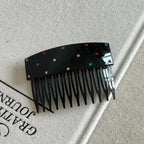 Colorful Rhinestone Hair Side Comb - View 7 | TEVQA
