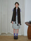 Wool Blend Fair Isle Knitted Scarf Beige Geometric Pattern with Corner Tassels