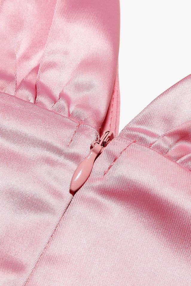 Emmeliette Satin Mini Dress - View 18 | TEVQA