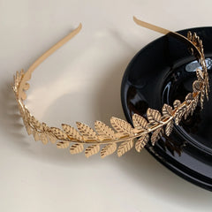 Gold Leaf Headband - Grecian Goddess Laurel Wreath Tiara