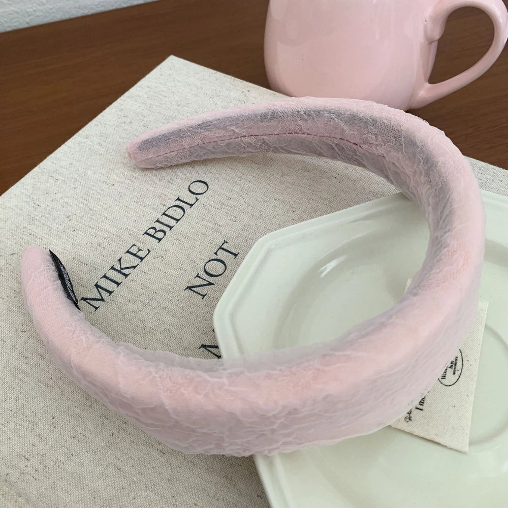 Wide Padded Pink Headband - 1.2 Inch Volumizing