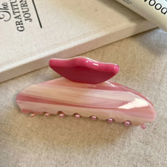 Large Two-Tone Acetate Hair Claw Clip - View 9 | TEVQA