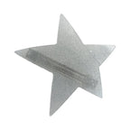 close-up of a silver glitter star hair clip