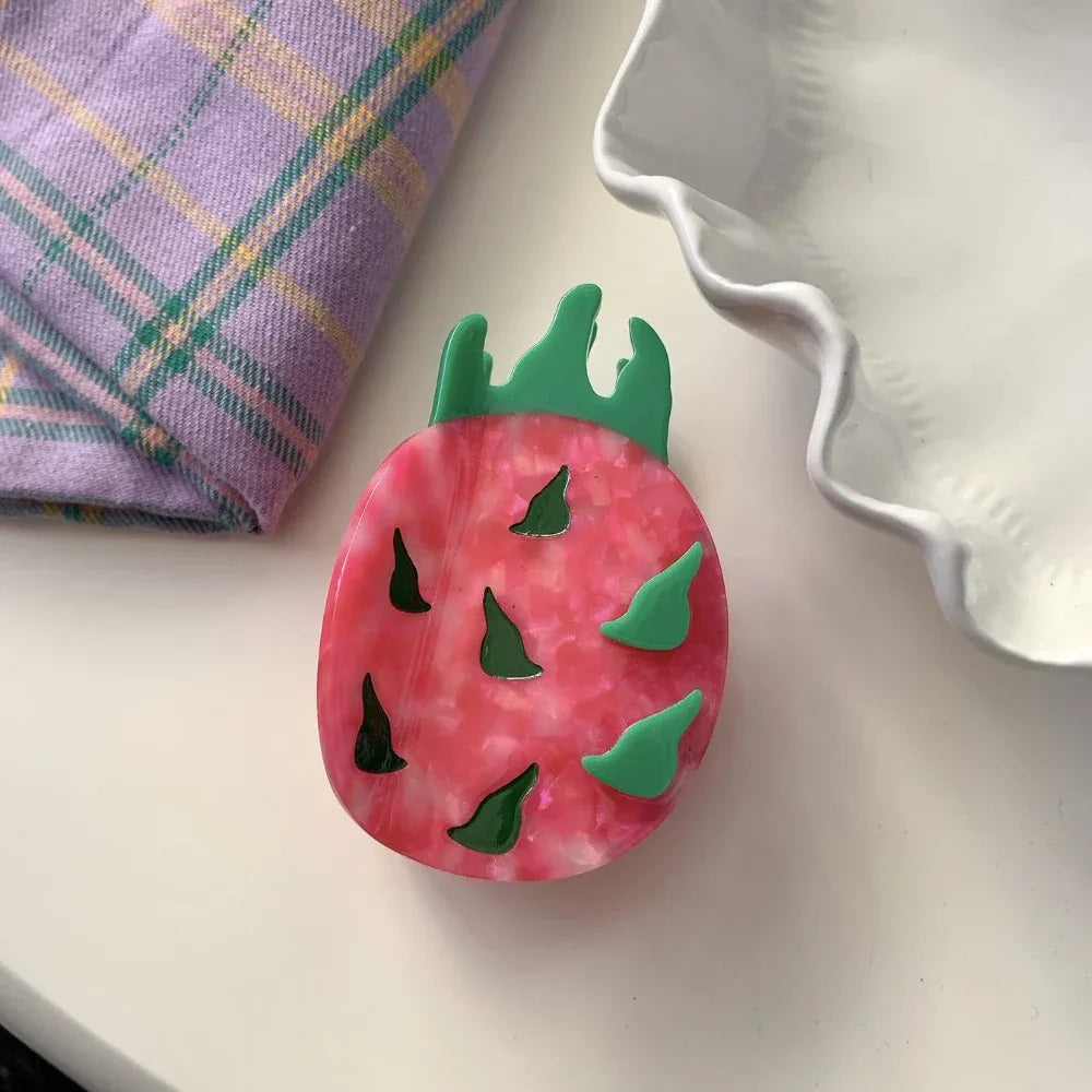 Large fruit and veggie hair claw clip - View 9 | TEVQA