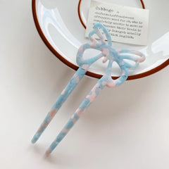 Cutout Bow Acetate Hair Fork (5 Inch)