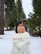 Aspen Glaze Shaggy Long Faux Fur Coat - TEVQA