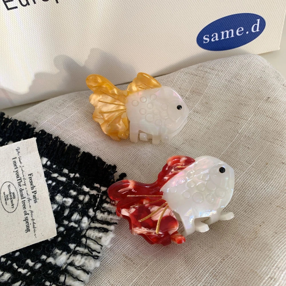 Elegant Goldfish Acetate Hair Claw Clip (2.4 Inch)