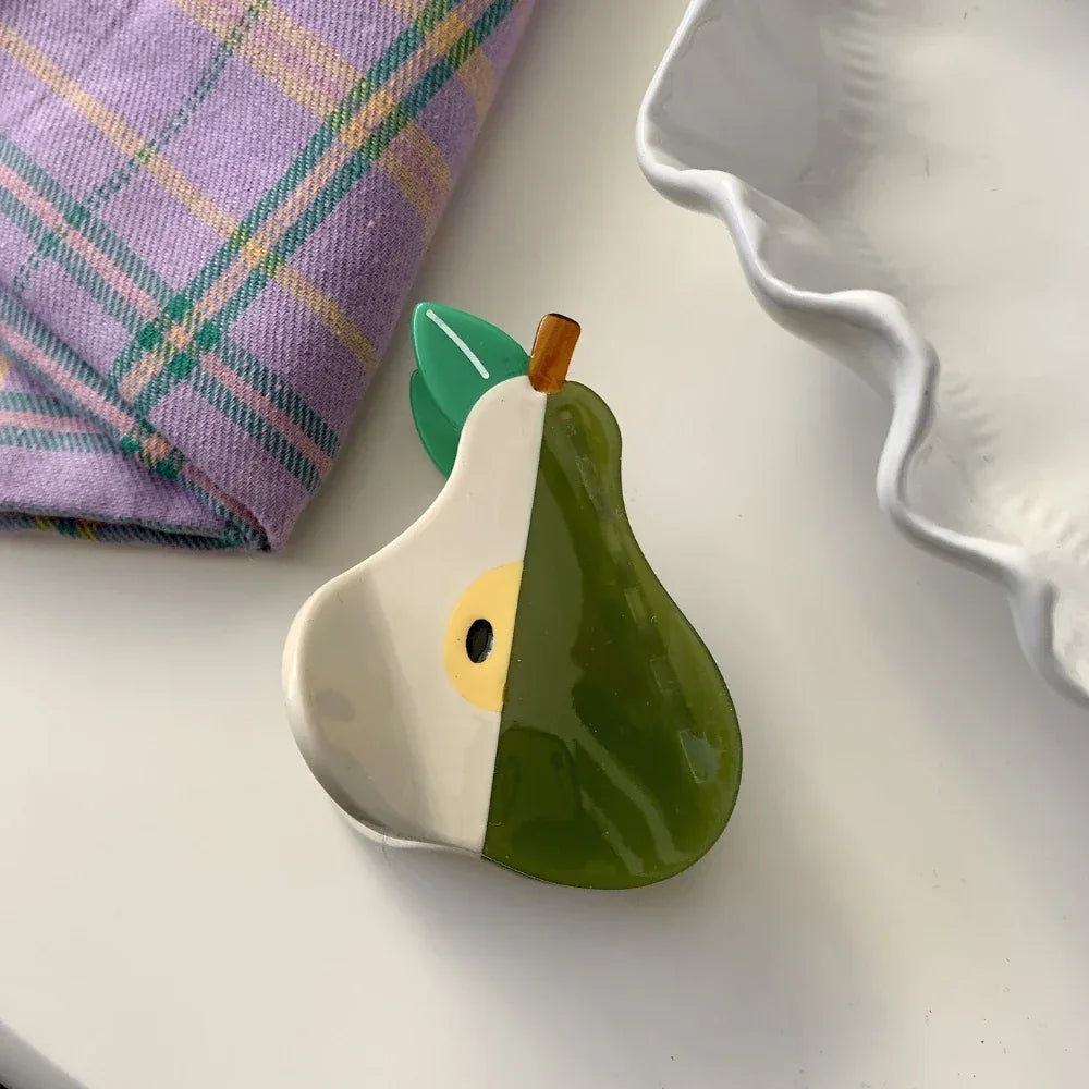 Large fruit and veggie hair claw clip - View 7 | TEVQA